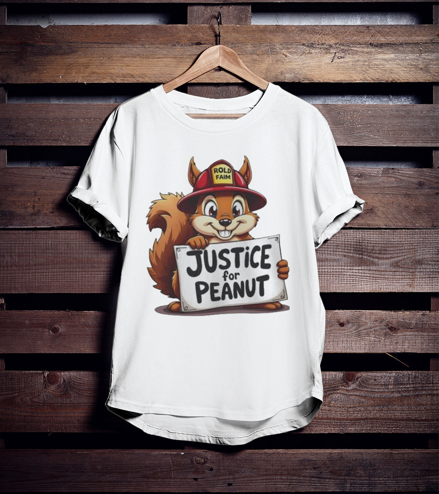 Justice For Peanut Rold FaIm Squirrel Lover T-Shirt