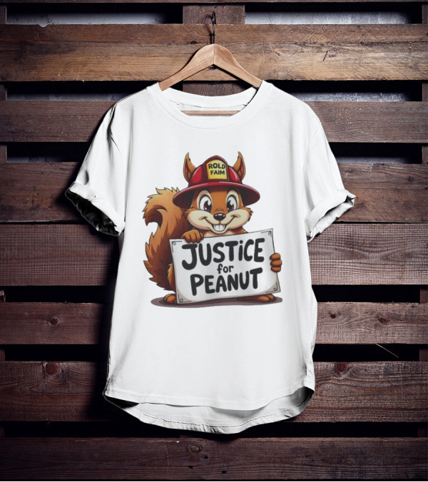 Justice For Peanut Rold FaIm Squirrel Lover T-Shirt