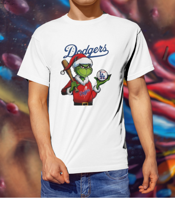 Dodgers MLB Los Angeles The Grinch Grinchmas Christmas T-Shirt