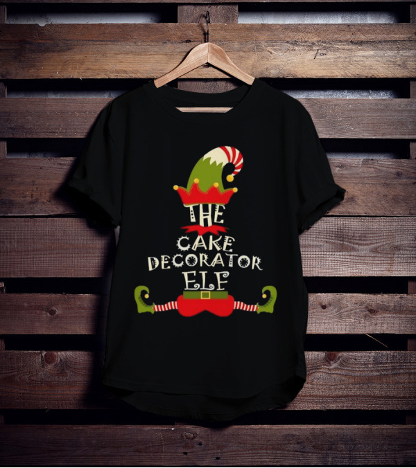The Cake Decorator Elf Christmas Holiday T-Shirt