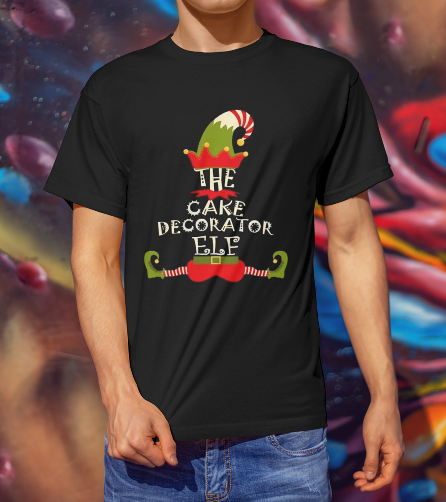 The Cake Decorator Elf Christmas Holiday T-Shirt