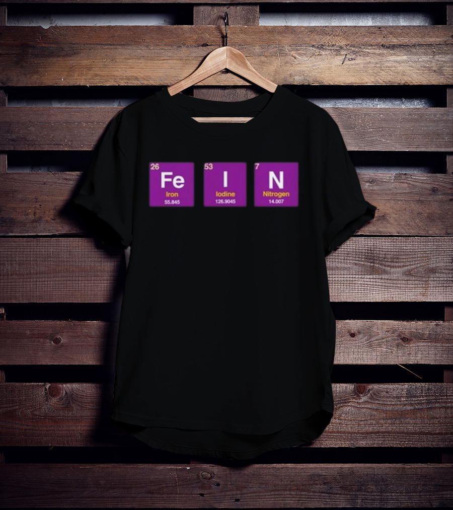 Ahh Tees Fe Iodine Nitrogen Elements Chemistry T-Shirt
