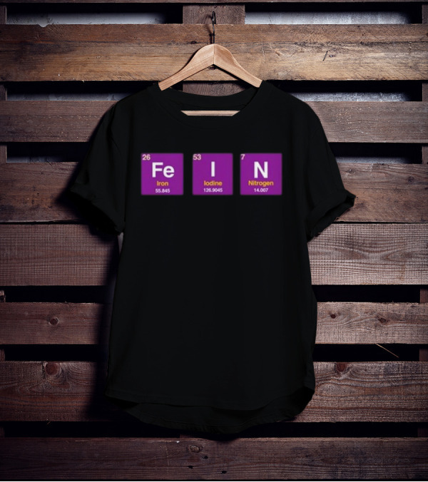 Ahh Tees Fe Iodine Nitrogen Elements Chemistry T-Shirt