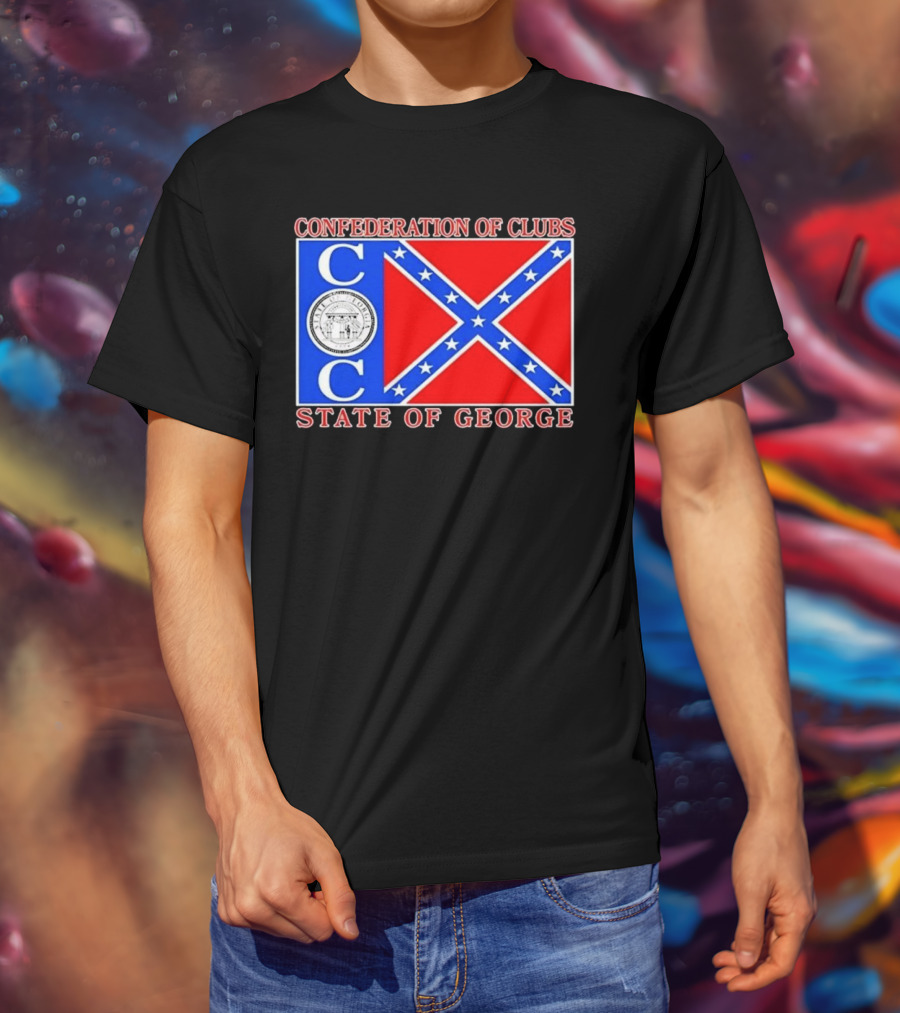 Confederation Of Clubs State Of George Flag With Seal T-Shirt