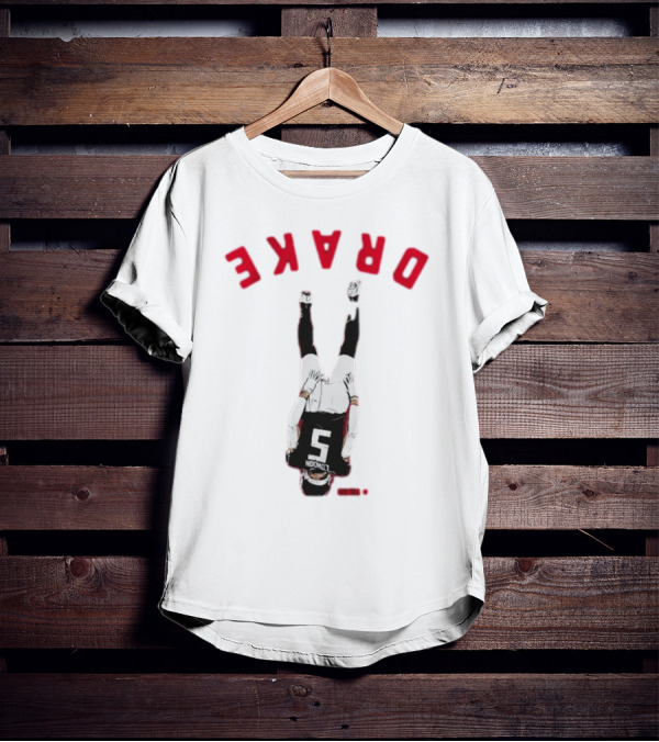 Drake London Upside Down Jersey Number Five T-Shirt