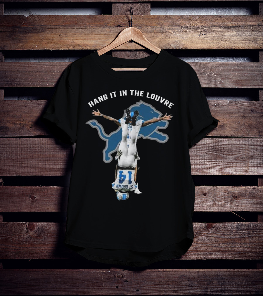 Hang It In The Louvre St Brown Detroit Lions T-Shirt