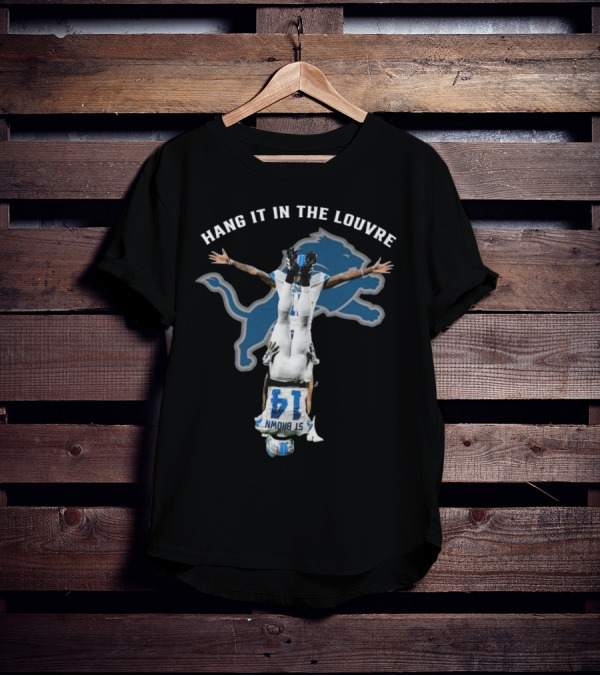 Hang It In The Louvre St Brown Detroit Lions T-Shirt