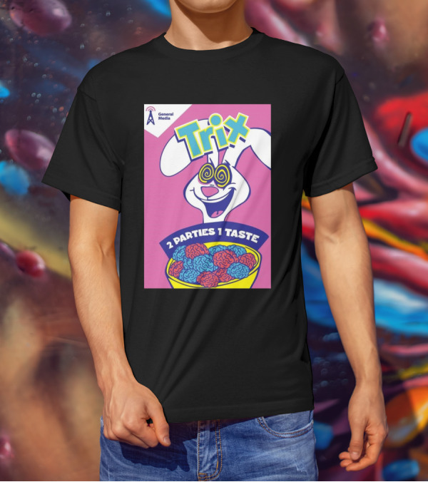 Trix Cereal Bunny With Swirled Eyes And Brain Bowl 2 Parties 1 Taste General Media T-Shirt