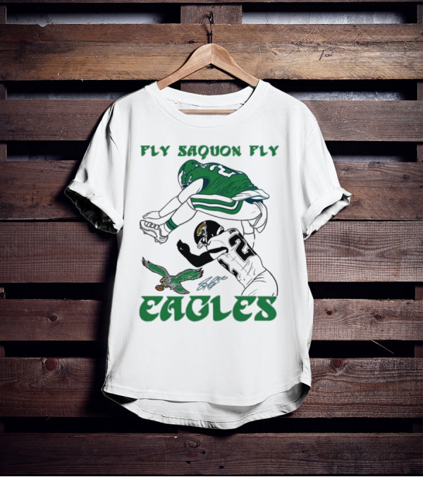 Fly Saquon Fly Eagles Reverse Hurdle Saquon Barkley Jarrian Jones T-Shirt