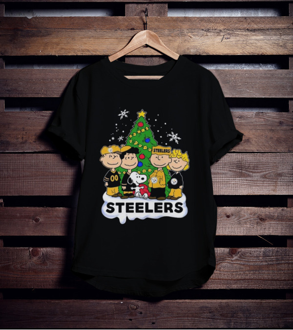 Snoopy And Friends Steelers Christmas T-Shirt