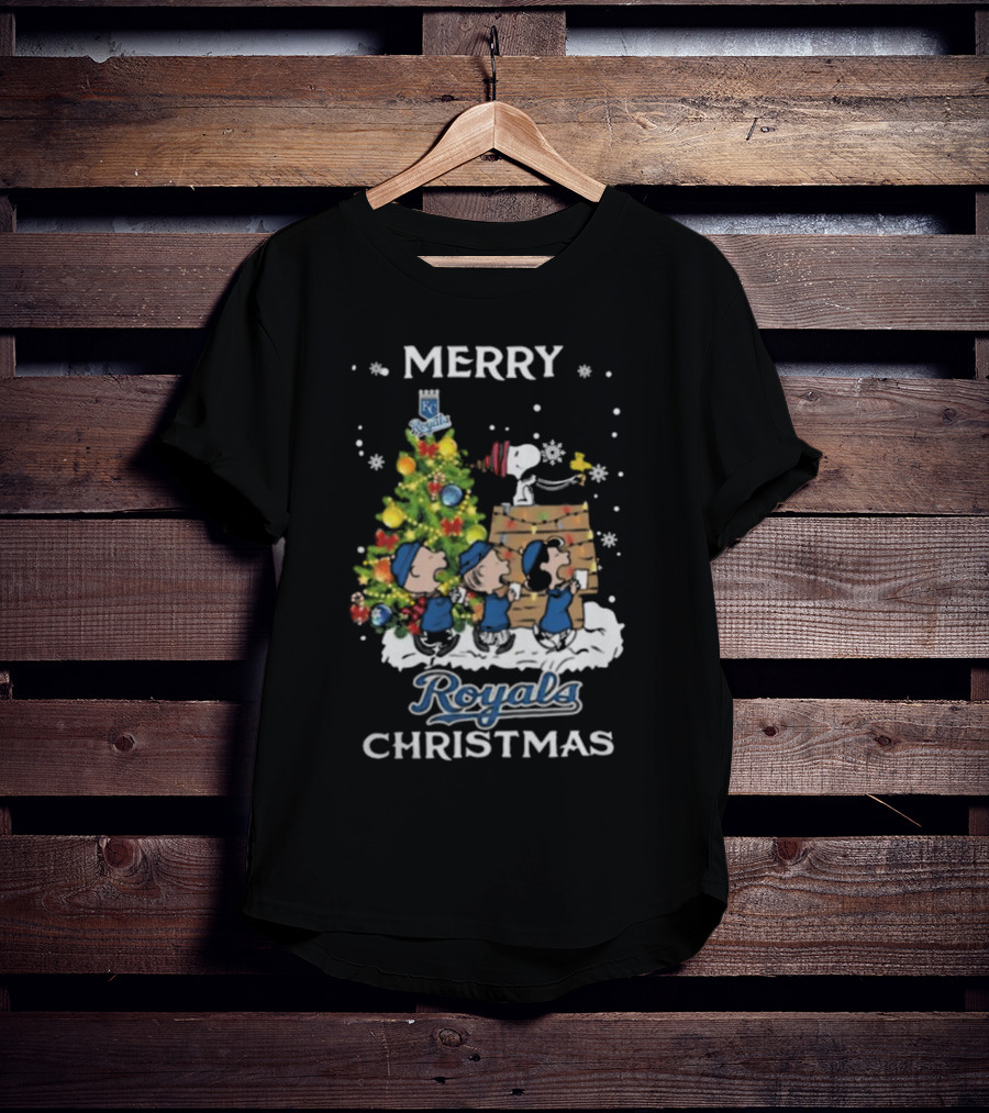 Merry Christmas Kansas City Royals Snoopy And Friends T-Shirt