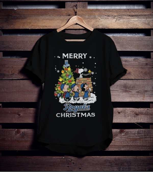 Merry Christmas Kansas City Royals Snoopy And Friends T-Shirt