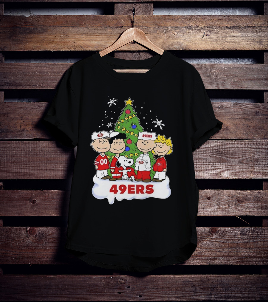 San Francisco 49Ers Snoopy And Friends Christmas T-Shirt