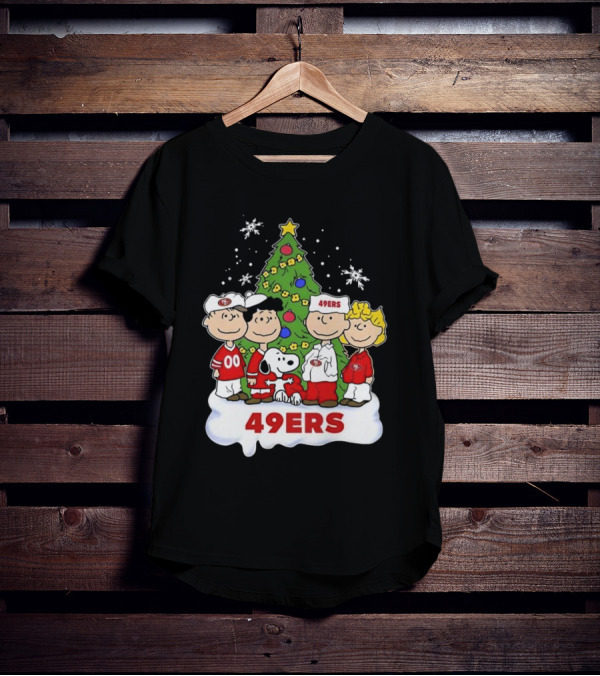 San Francisco 49Ers Snoopy And Friends Christmas T-Shirt