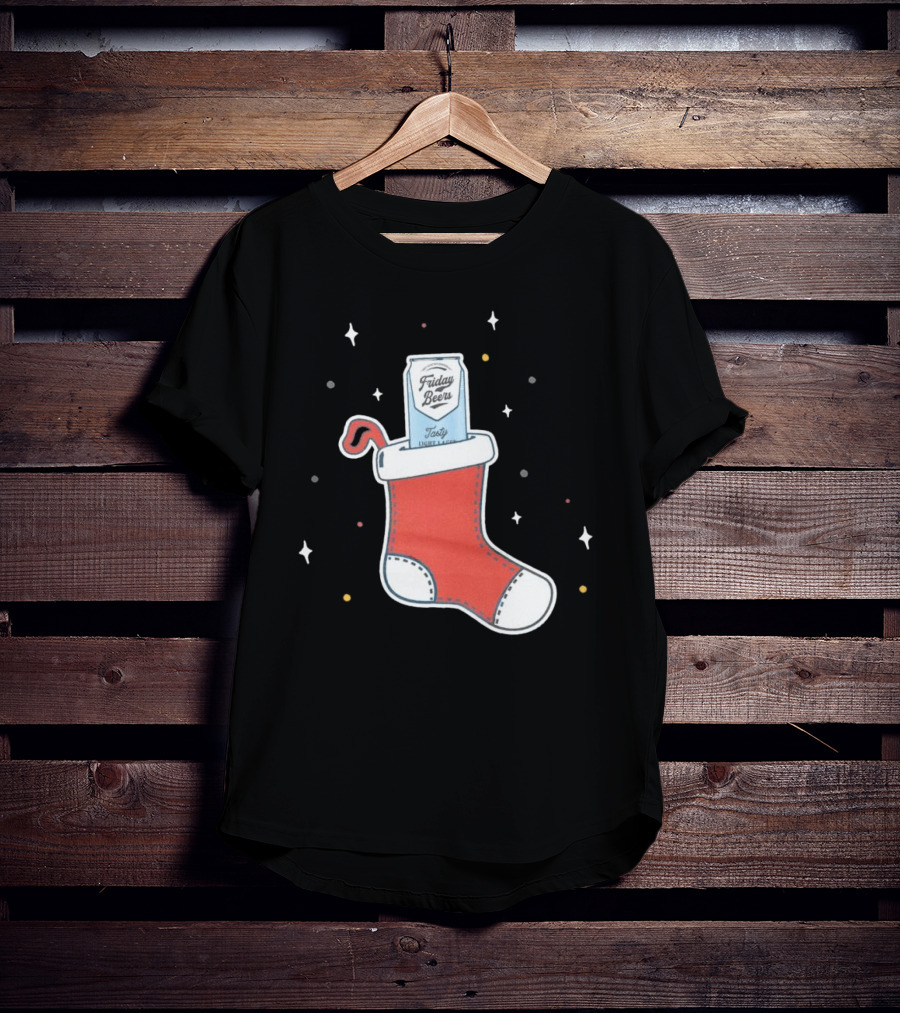 Friday Beers Christmas Stocking T-Shirt
