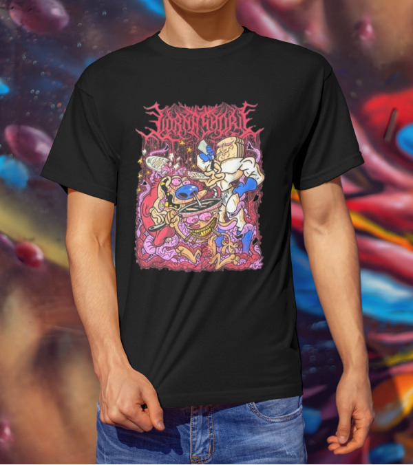 Lorna Shore Numb My Pain Cartoon Characters Chaotic Colorful Scene T-Shirt