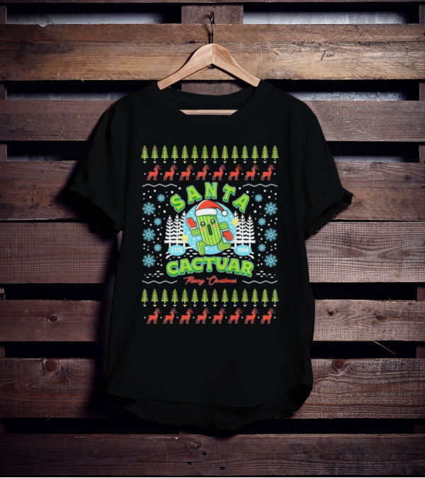 Santa Cactuar Merry Christmas ESTD 1994 Ugly Christmas T-Shirt