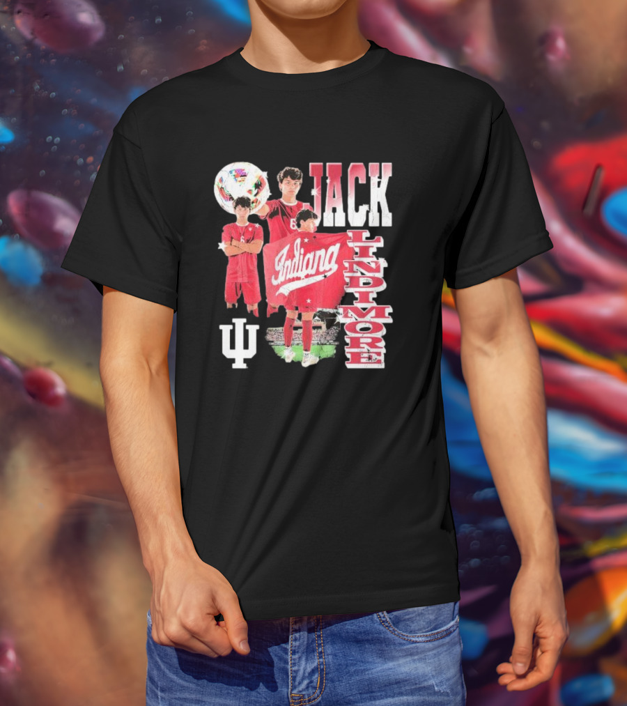 Jack Lindimore Indiana Hoosiers Soccer Retro Player T-Shirt