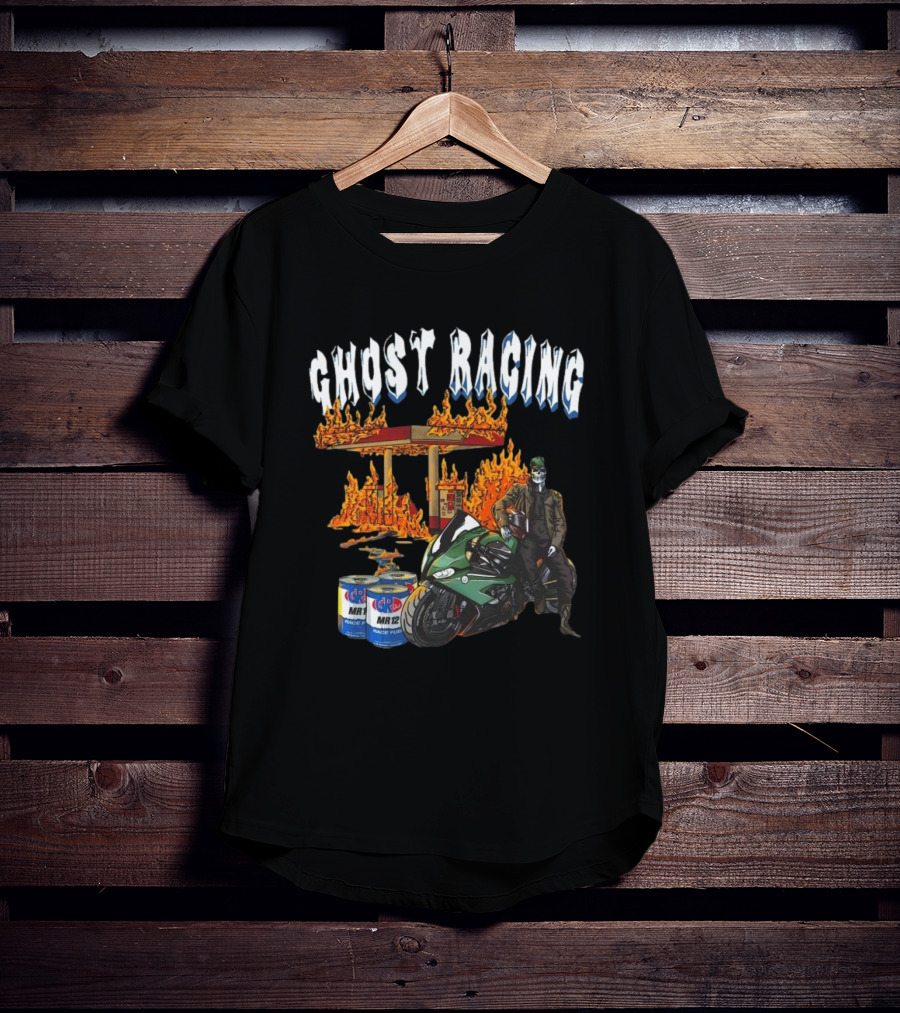 Ghost Racing MR12 Flames Motorcycle 87 Ghost T-Shirt