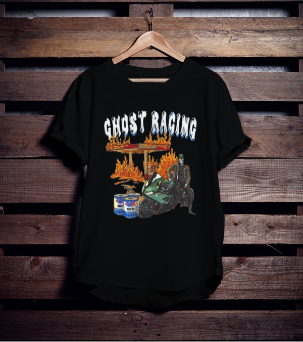 Ghost Racing MR12 Flames Motorcycle 87 Ghost T-Shirt