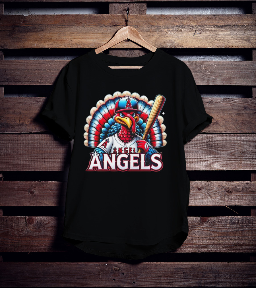 Happy Thanksgiving Los Angeles Angels Baseball Turkey T-Shirt