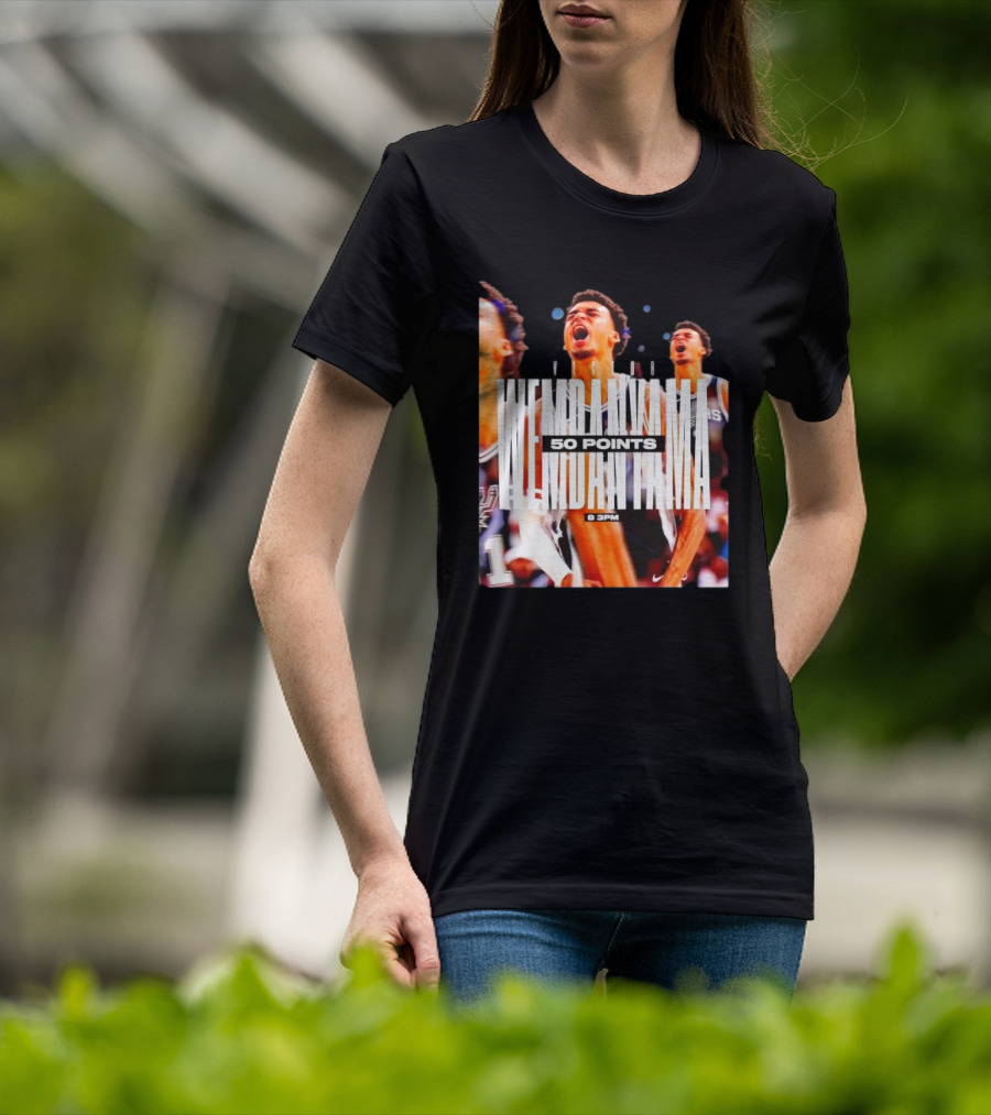 Victor Wembanyama Spurs 50 Points 8 PM T-Shirt
