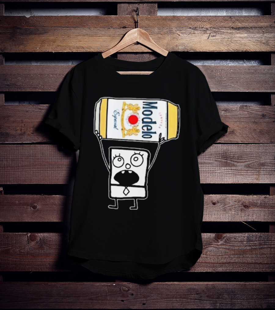Doodlebob Lifting Modelo Especial Beer Can T-Shirt