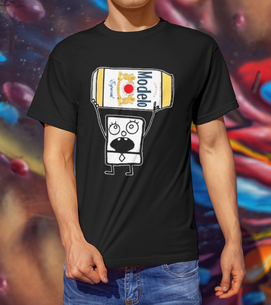 Doodlebob Lifting Modelo Especial Beer Can T-Shirt