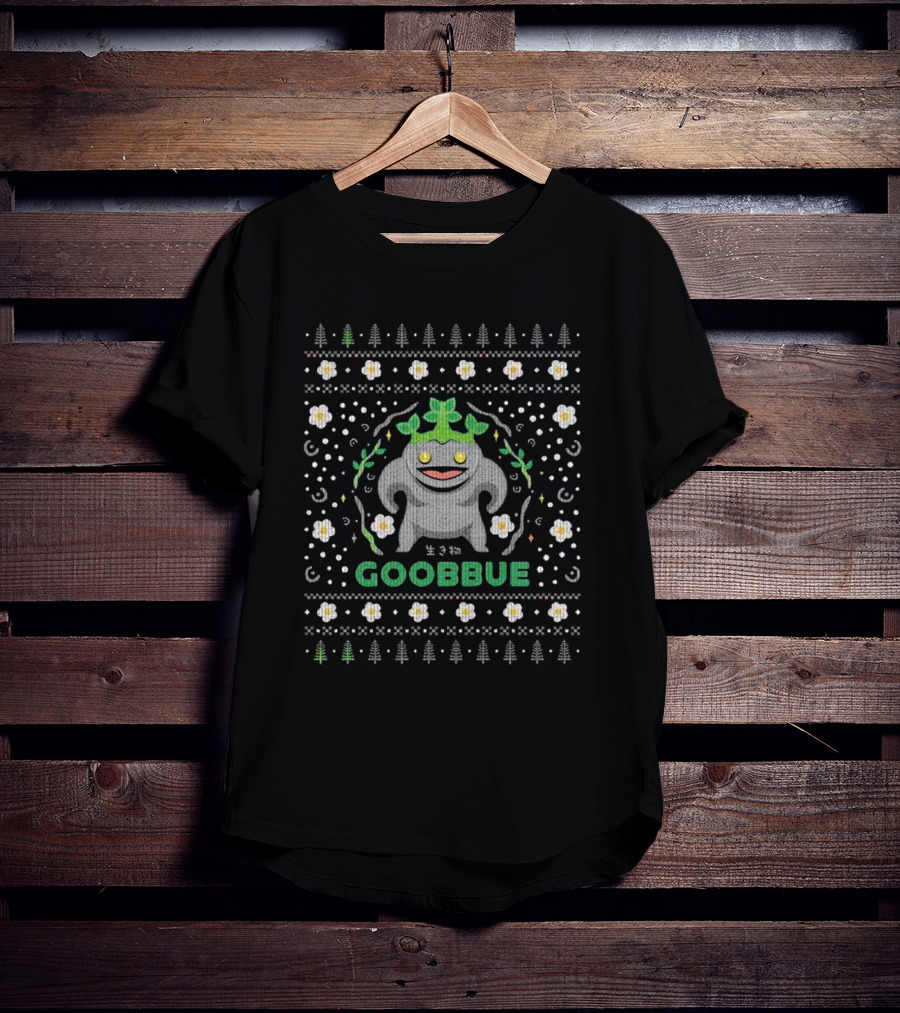 Goobbue Festive Holiday Sweater Pattern Christmas T-Shirt