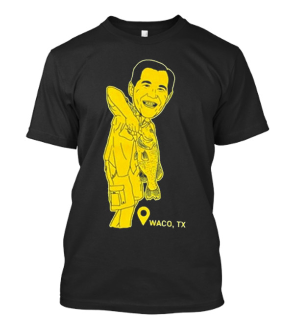 Scott Drew Fishing Caricature Waco TX T-Shirt