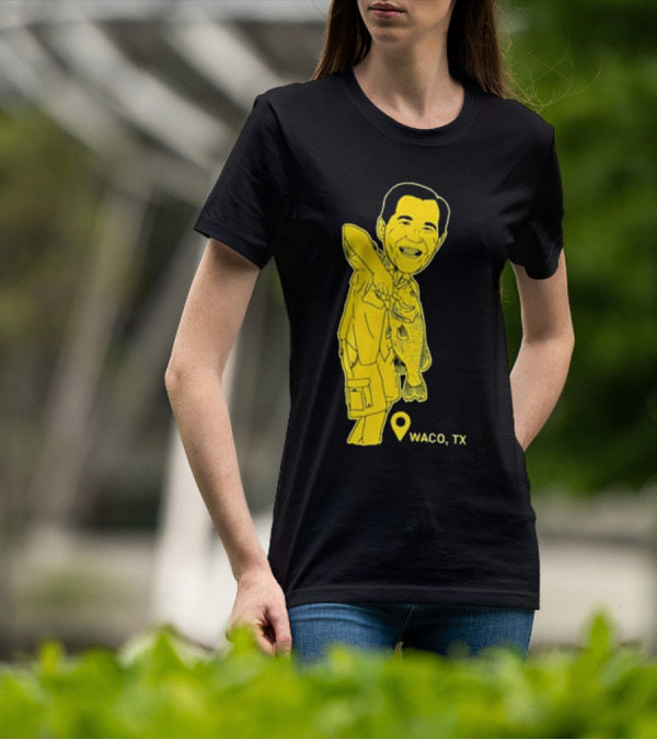 Scott Drew Fishing Caricature Waco TX T-Shirt