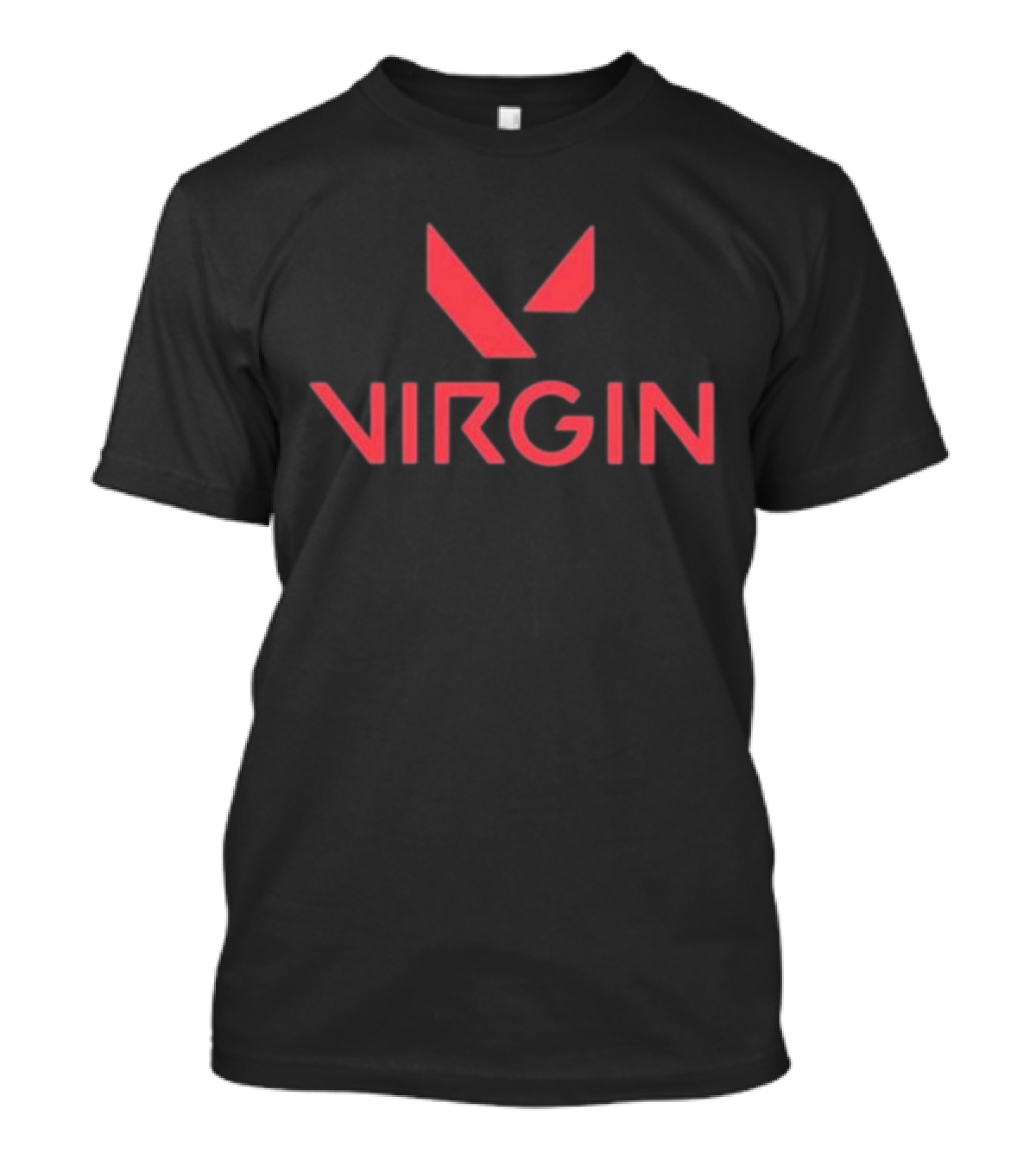 Woahryan Virgin Valorant Logo Style Red Gamers T-Shirt