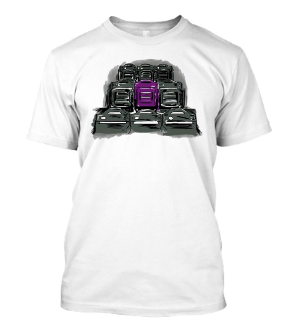 Grimace The Purple Seat Among Gray Car Seats T-Shirt