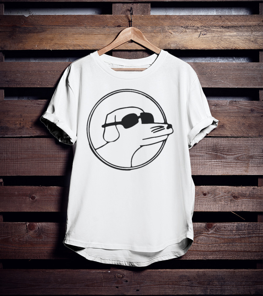 Modern Baseball Mobo Dog With Sunglasses Retro Circle T-Shirt