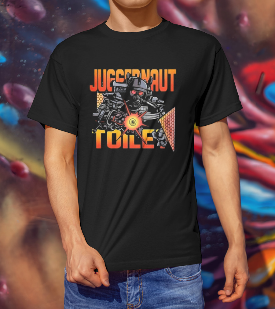 Juggernaut Toilet Gas Mask Warrior Explosion T-Shirt