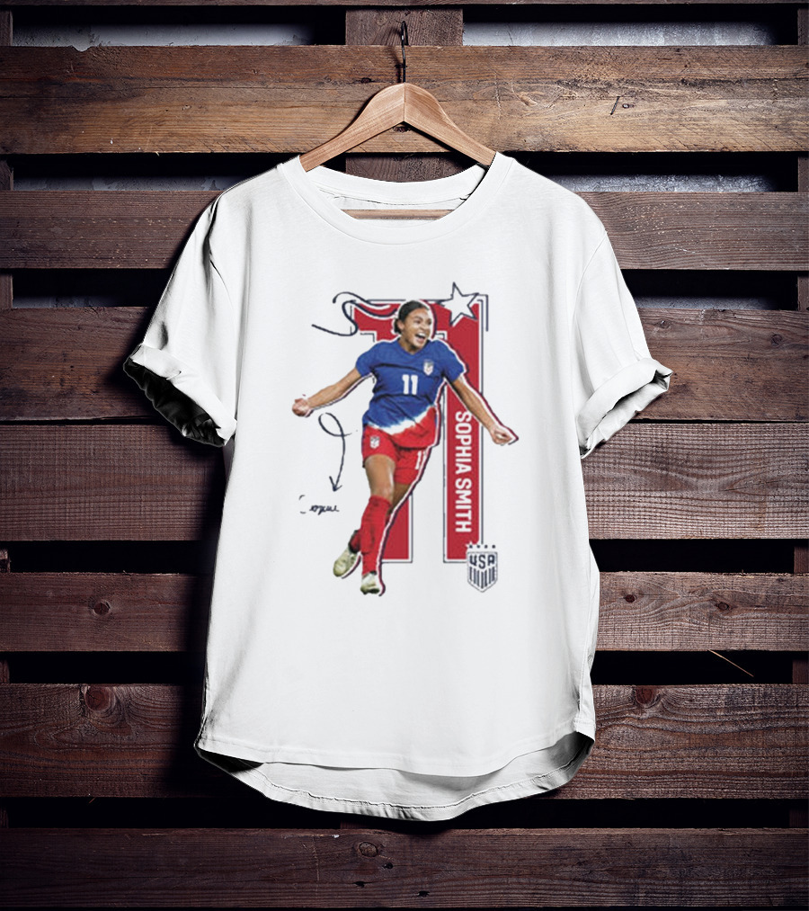 USWNT Sophia Smith 11 USA Signature T-Shirt