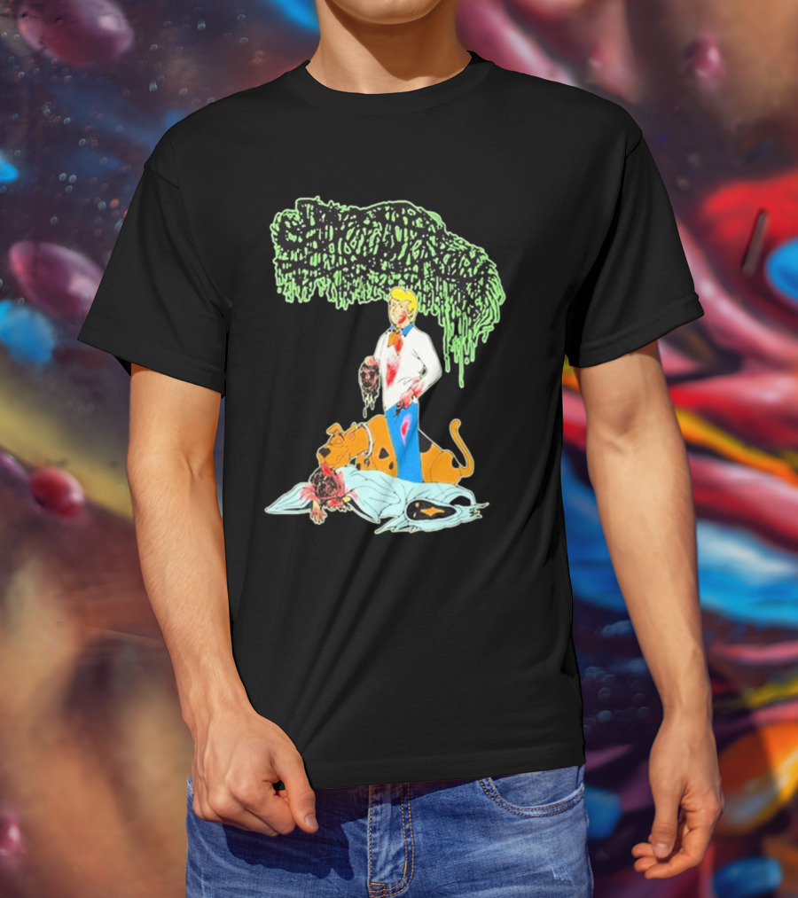 Sanguisugabogg Groovy Horror Parody Fred And Shaggy Scooby-Doo Scene T-Shirt