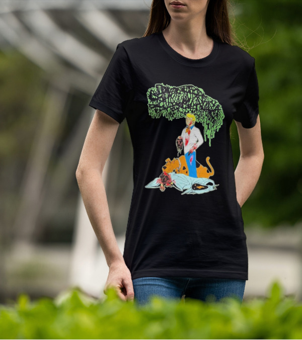 Sanguisugabogg Groovy Horror Parody Fred And Shaggy Scooby-Doo Scene T-Shirt