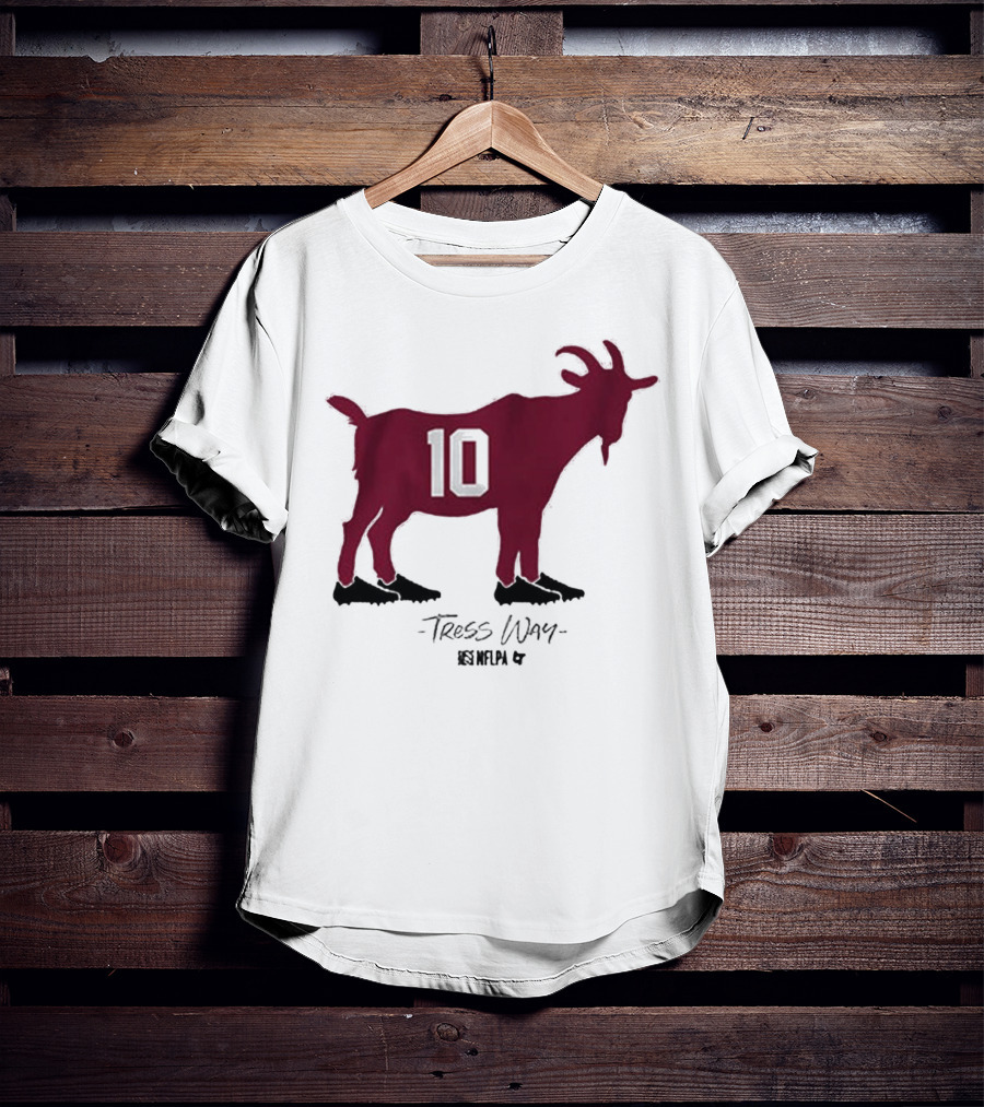 Tress Way 10 Punt Goat Washington Commanders NFLPA T-Shirt