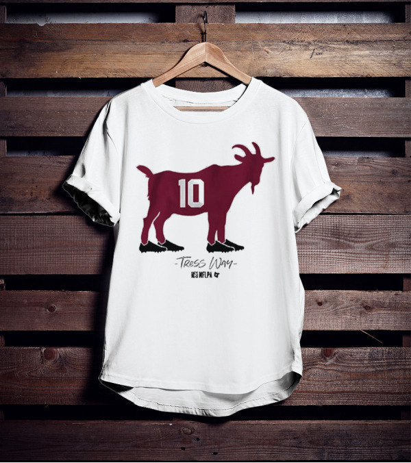 Tress Way 10 Punt Goat Washington Commanders NFLPA T-Shirt