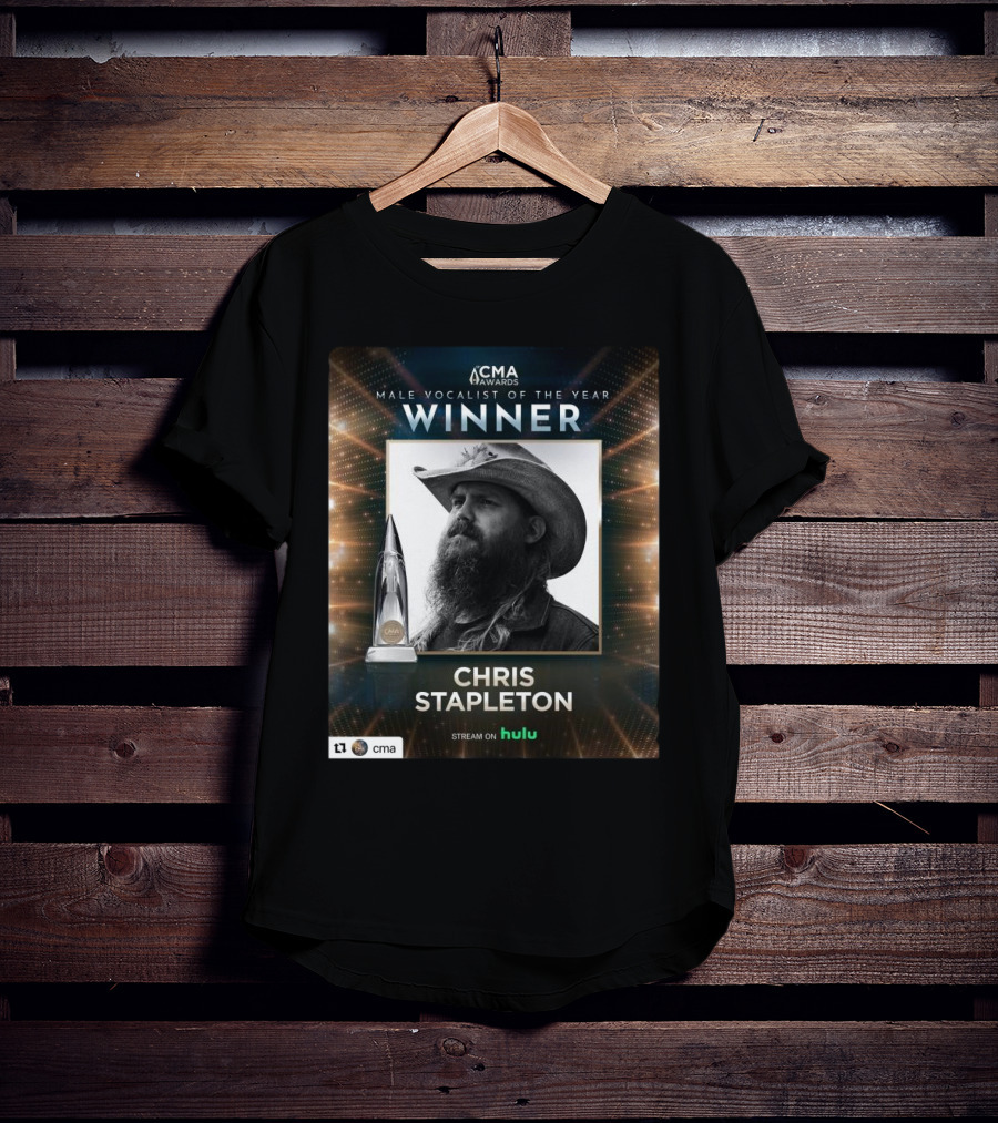 CMA Awards Male Vocalist Of The Year Winner Chris Stapleton Stream On Hulu T-Shirt