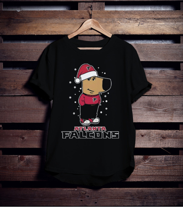 Atlanta Falcons Christmas Chill Guy In Santa Hat T-Shirt