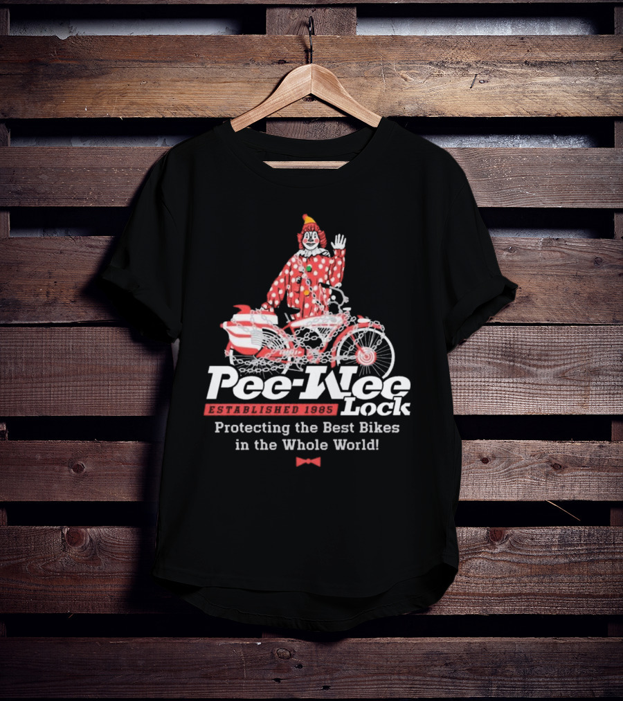 Pee-Wee Lock Established 1985 Protecting The Best Bikes In The Whole World T-Shirt