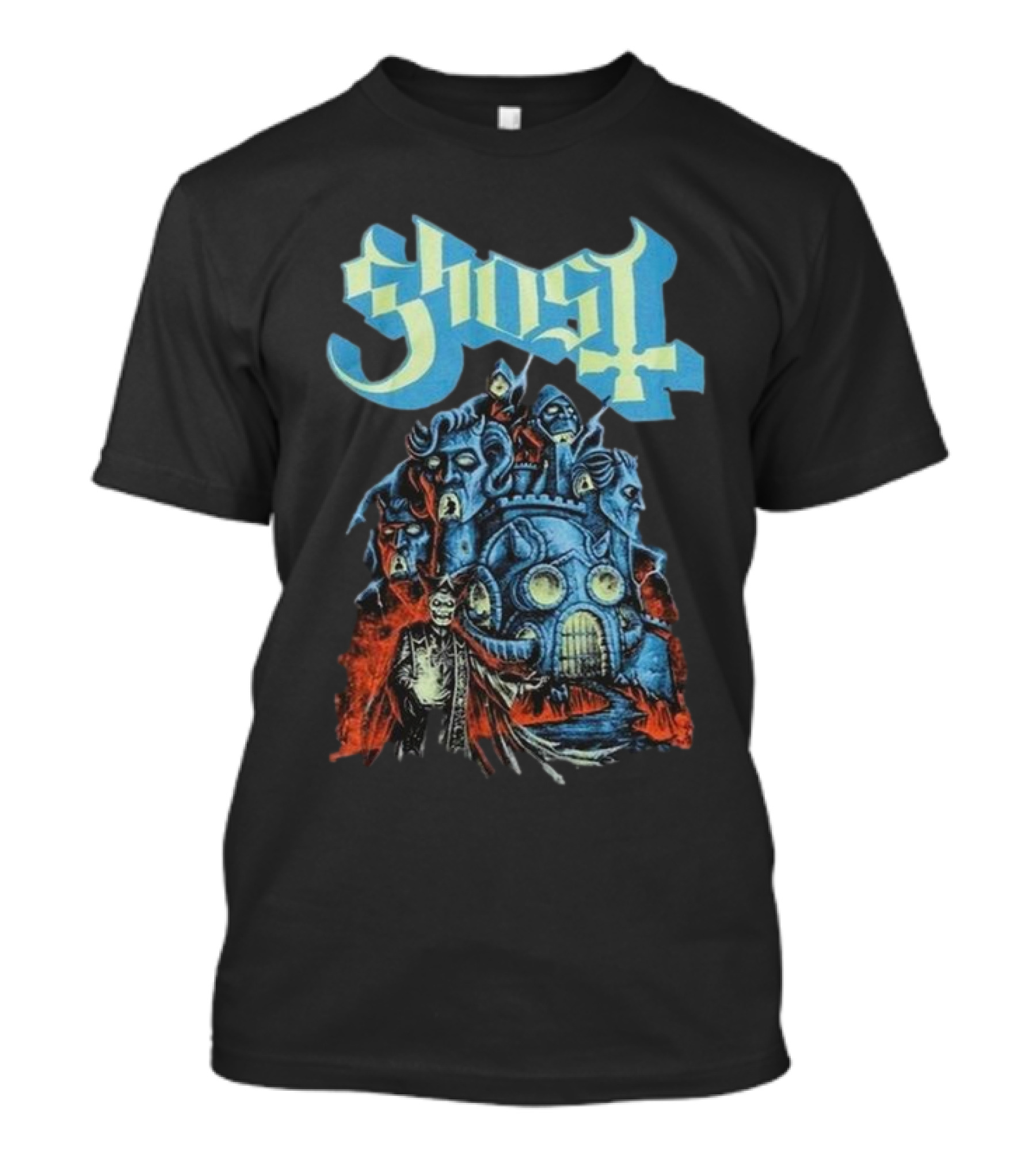 Ghost Band Robot Castle Glow In The Dark T-Shirt