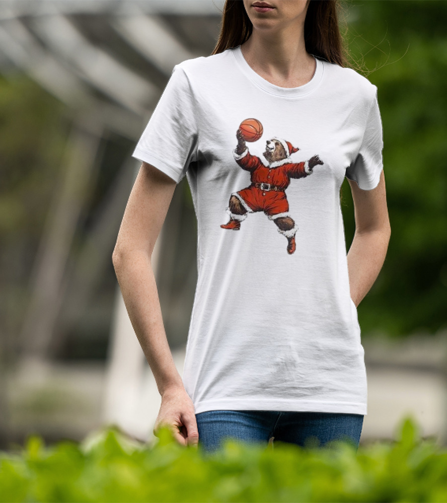 Choose 901 Santa Bear Basketball Holiday T-Shirt