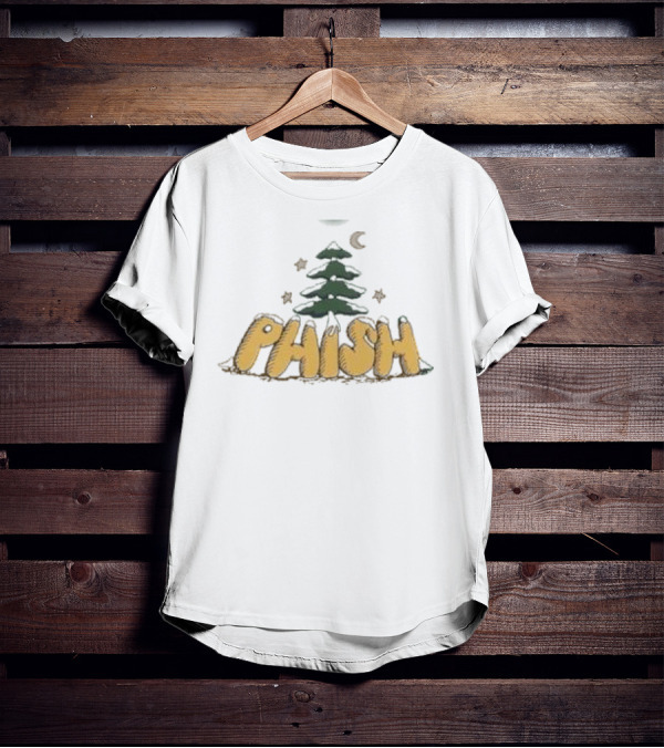 Phish Lodgewood Christmas Tree Snow Stars Moon T-Shirt