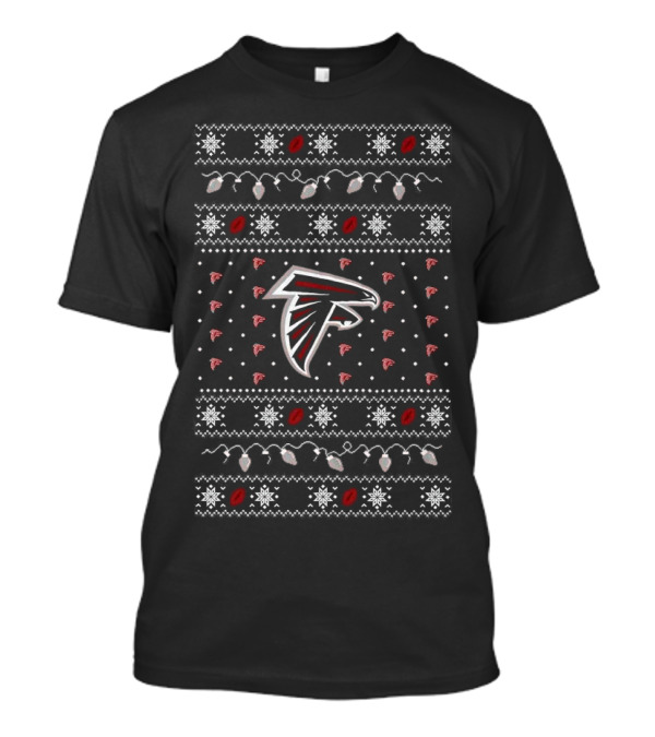 Atlanta Falcons Holiday Lights Ugly Sweater T-Shirt