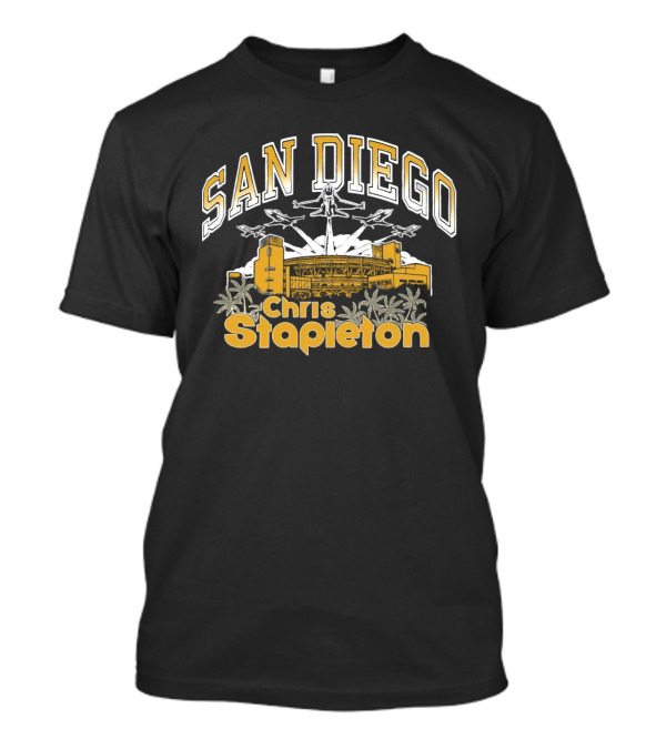 San Diego Chris Stapleton Event Stadium And Fighter Jets T-Shirt