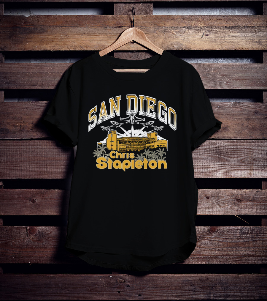 San Diego Chris Stapleton Event Stadium And Fighter Jets T-Shirt