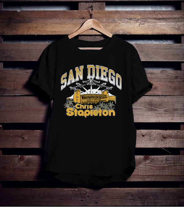 San Diego Chris Stapleton Event Stadium And Fighter Jets T-Shirt